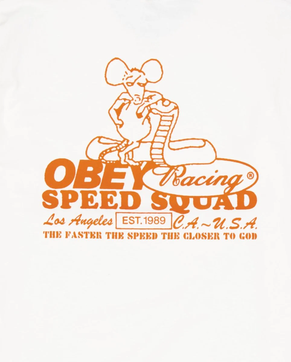 Camiseta Obey Speed Squad Blanco Unisex - Image 4