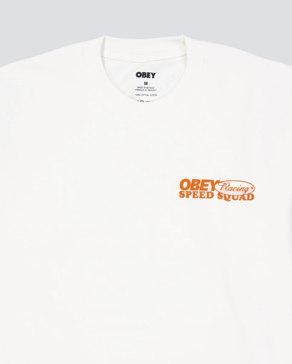Camiseta Obey Speed Squad Blanco Unisex - Image 5