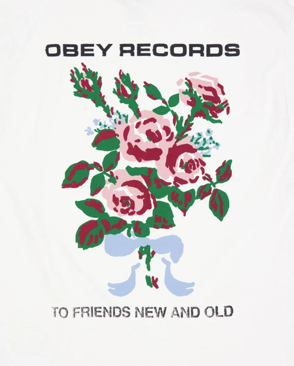 Camiseta Obey To New Friends And Old Blanco Unisex - Image 4