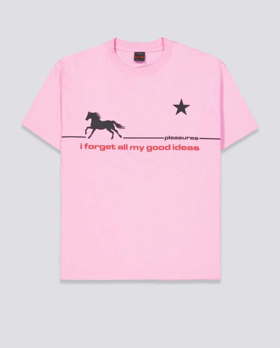 Camiseta Pleasures Forget Rosa Unisex
