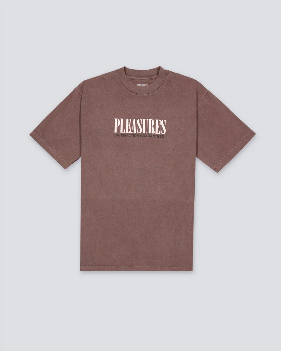 Camiseta Pleasures Satisfaction Marrón Hombre