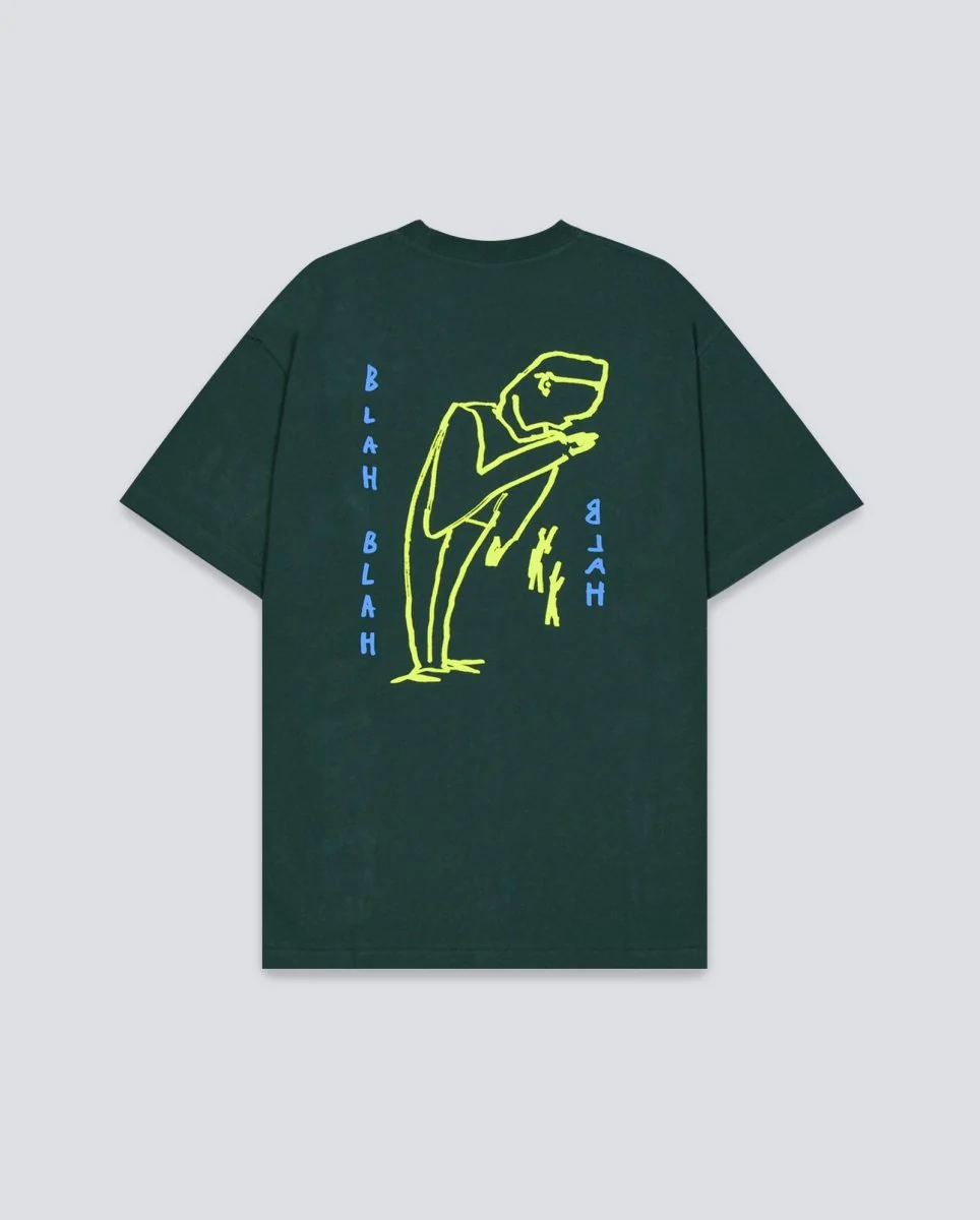 Camiseta Polar Skate Co. Blah Blah Blah Verde Unisex - Image 3