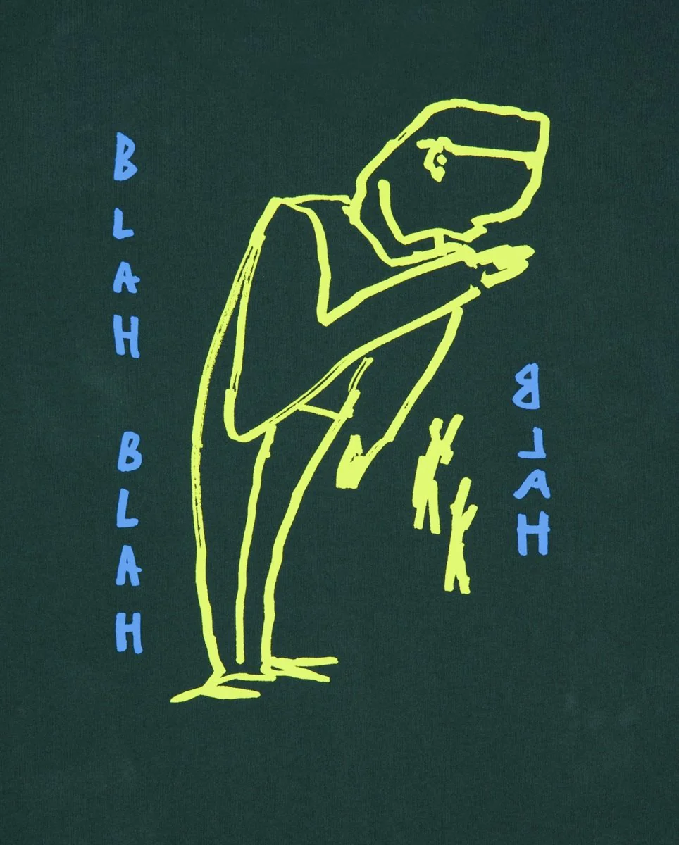 Camiseta Polar Skate Co. Blah Blah Blah Verde Unisex - Image 4