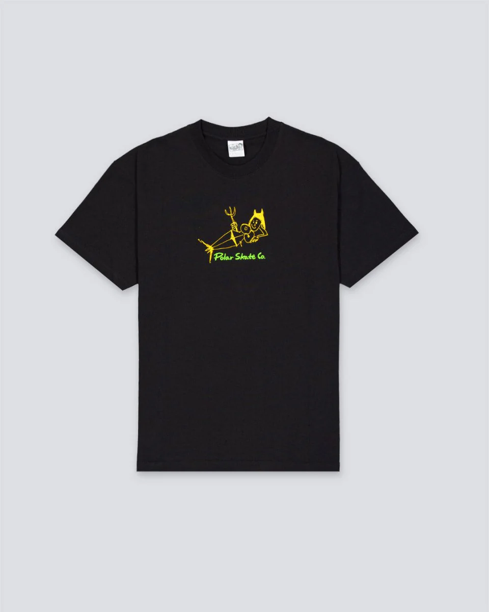 Camiseta Polar Skate Co The Devil Woman Negro Hombre