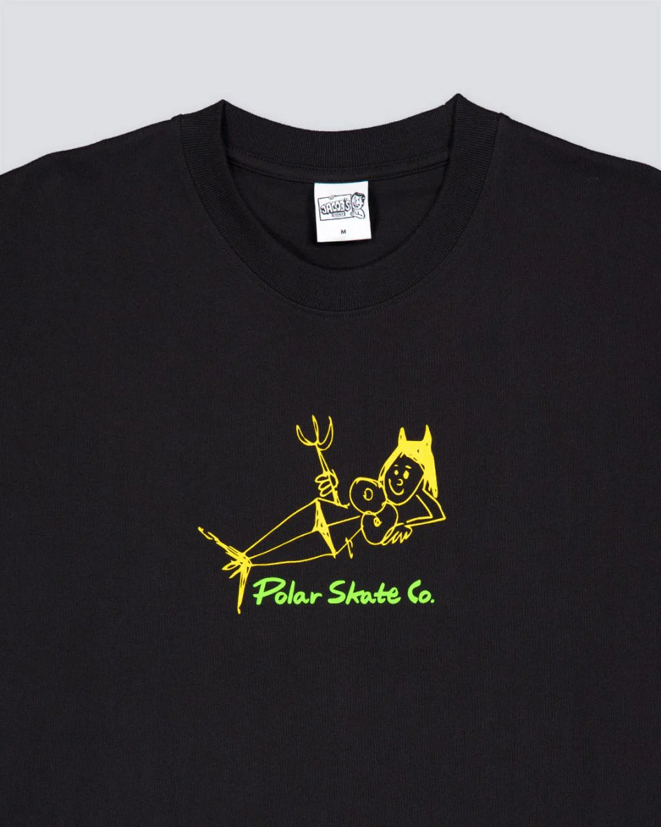 Camiseta Polar Skate Co The Devil Woman Negro Hombre - Image 3