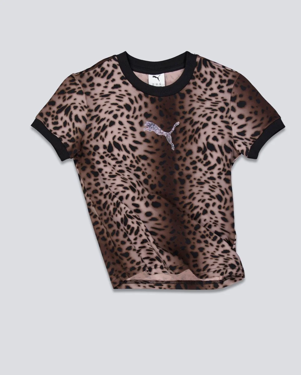 Camiseta Puma Leo Luxe Negro Mujer - Image 2