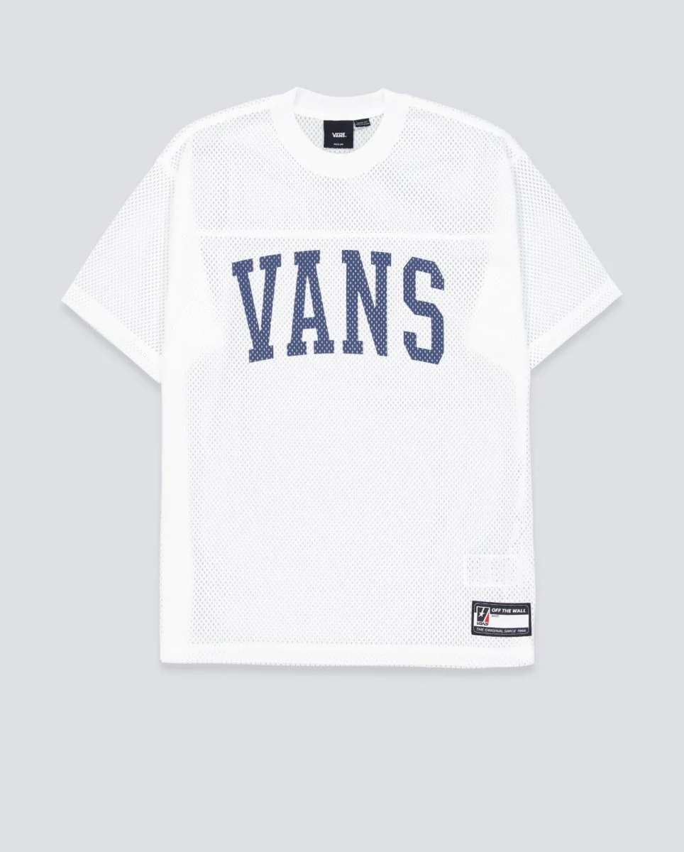 Camiseta Vans Arched Football Blanca Unisex