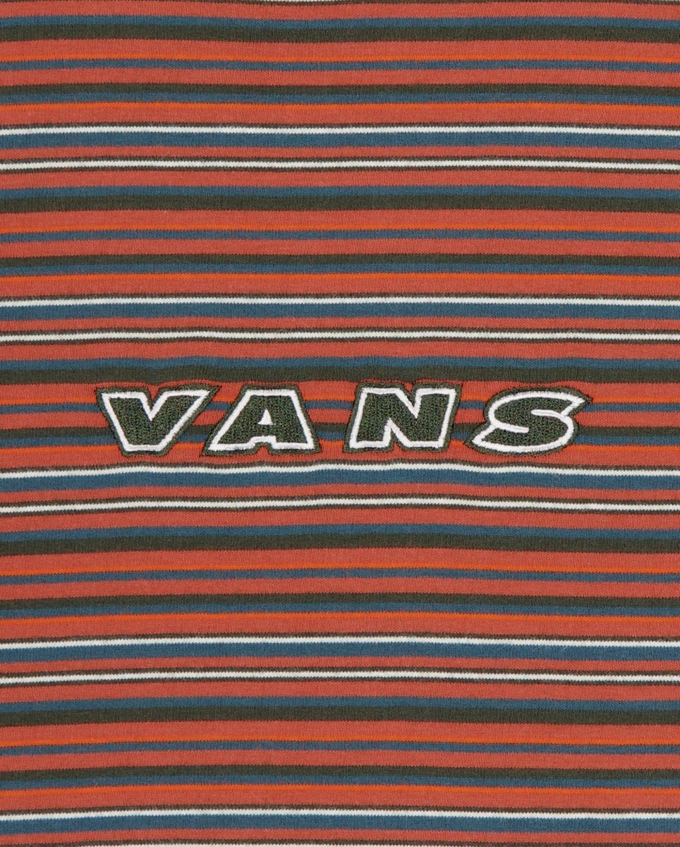 Camiseta Vans Cameron Stripe Knit Rojo Hombre - Image 6
