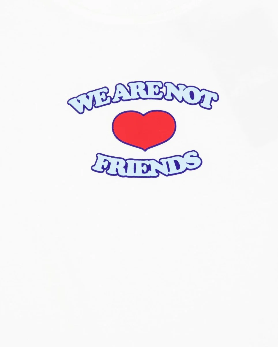 Camiseta We Are Not Friends Love White Crop Blanco Mujer - Image 2
