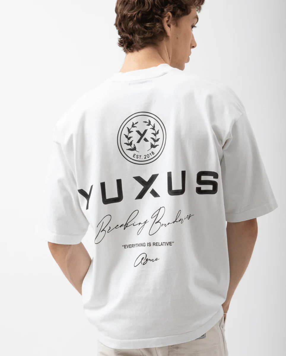 Camiseta Yuxus Hammer Azure Blanco Unisex - Image 6