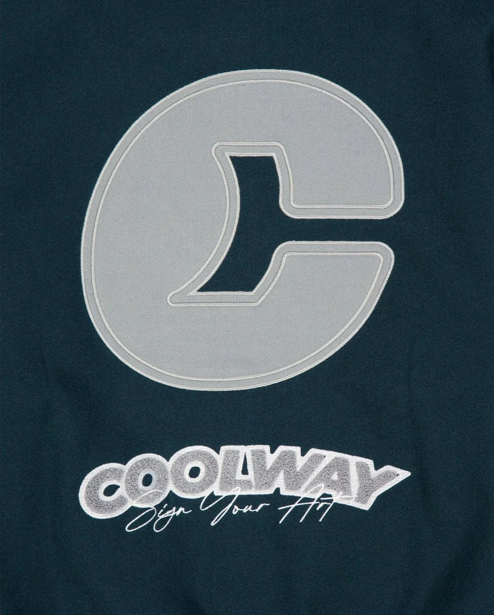 Chaqueta Coolway Dark Green Varsity Verde Unisex - Image 2