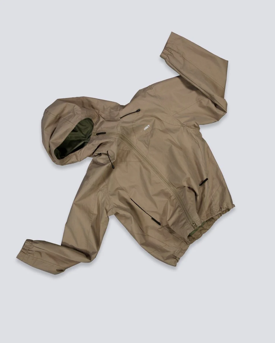 Chaqueta Obey Sota Shell Mermaid Beige Unisex - Image 2
