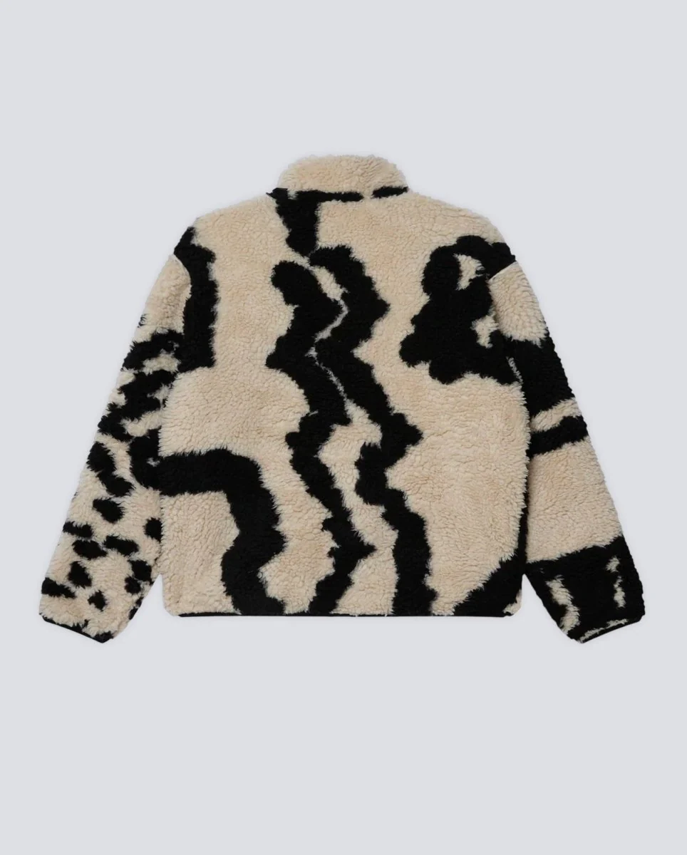 Chaqueta Polar Obey Shaggy Sherpa Negro Unisex - Image 3