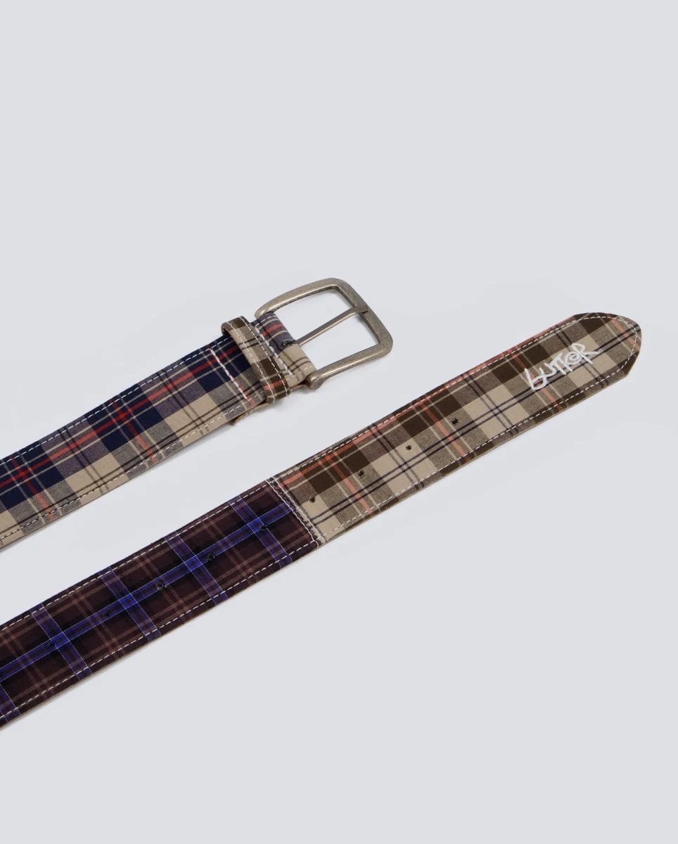 Cinturón Butter Goods Plaid Beige y Marrón Unisex - Image 4