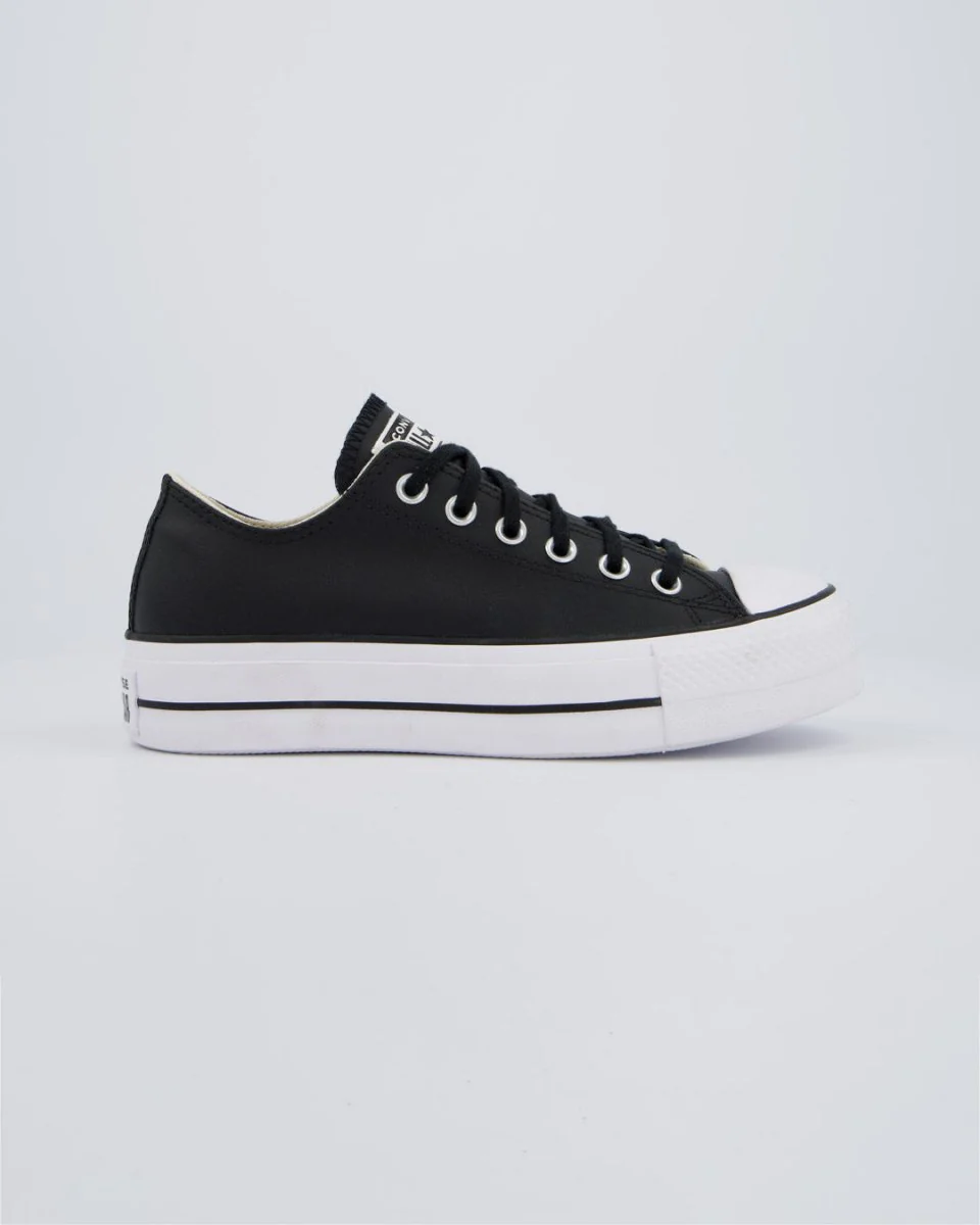Converse All Star Lift Leather Low Negro Mujer
