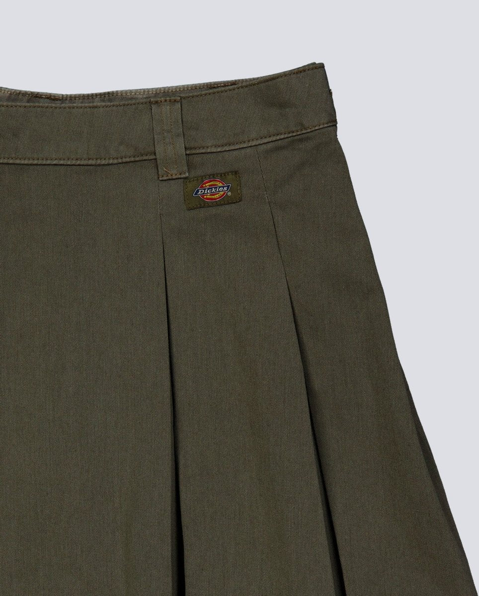 Falda Dickies Unionville Work Skirt Pleated Verde Mujer - Image 4