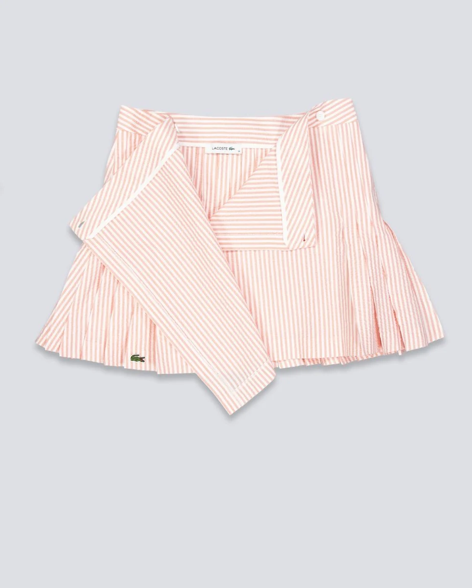 Falda Lacoste Seersucker Rosa Mujer - Image 2
