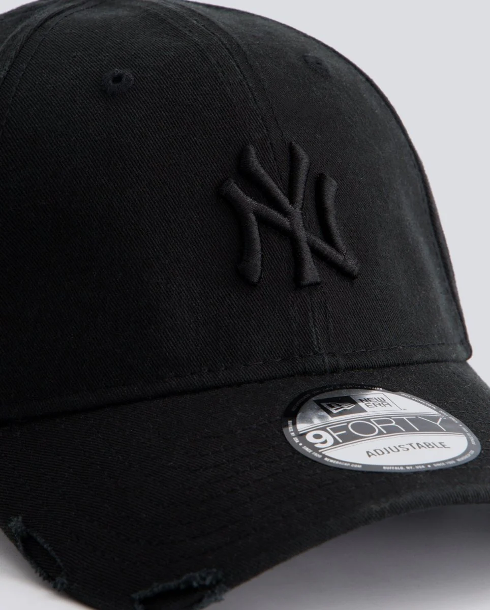 Gorra New Era Washed Distressed Yankees 9FORTY Negro Unisex - Image 2