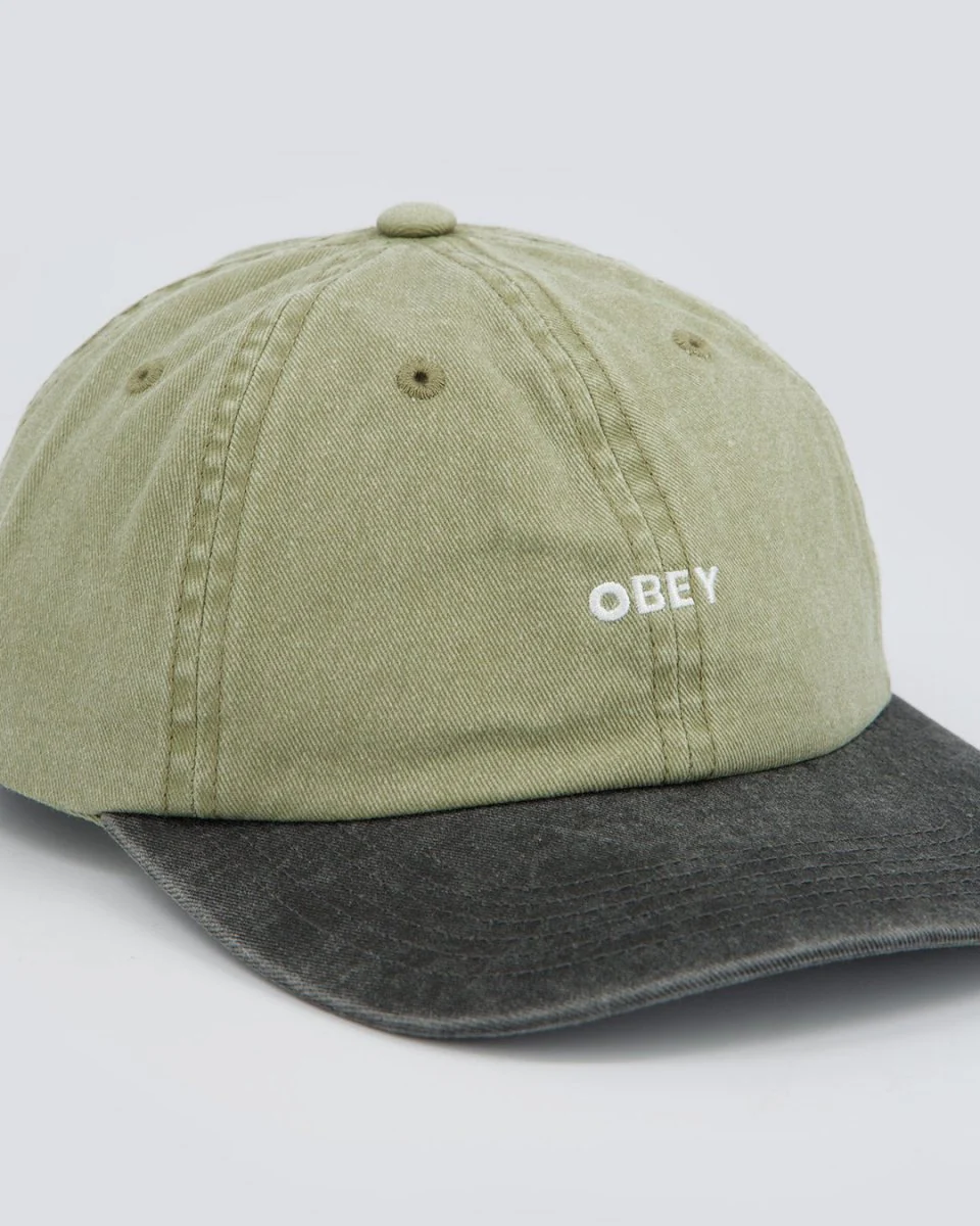 Gorra Obey Bicolor Bold 6 Panel Strapback Verde Unisex - Image 2