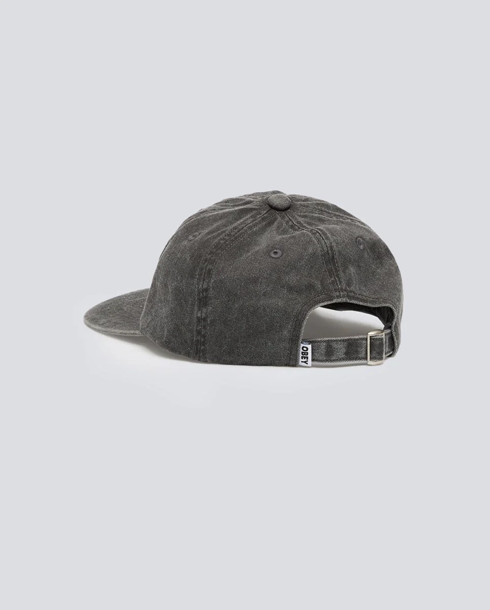 Gorra Obey Pigment Bold 6 Panel Strapback Negro Unisex - Image 2