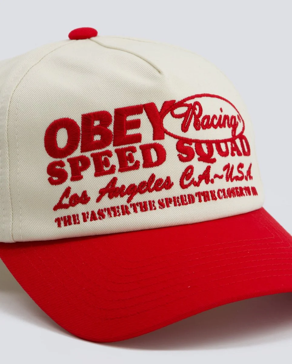 Gorra Obey Speed Squad 5 Panel Rojo Multicolor Unisex - Image 3
