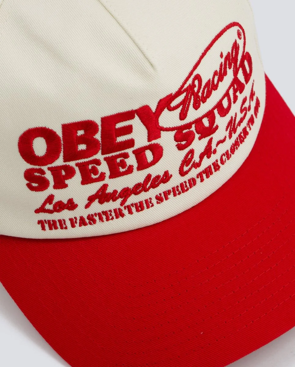 Gorra Obey Speed Squad 5 Panel Rojo Multicolor Unisex - Image 4