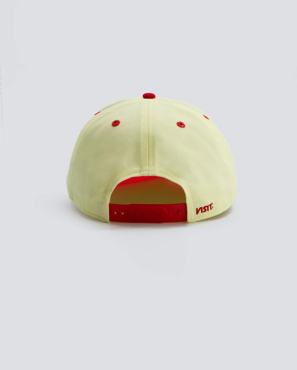 Gorra Visit Caps Caracas Amarillo y Rojo Unisex - Image 3