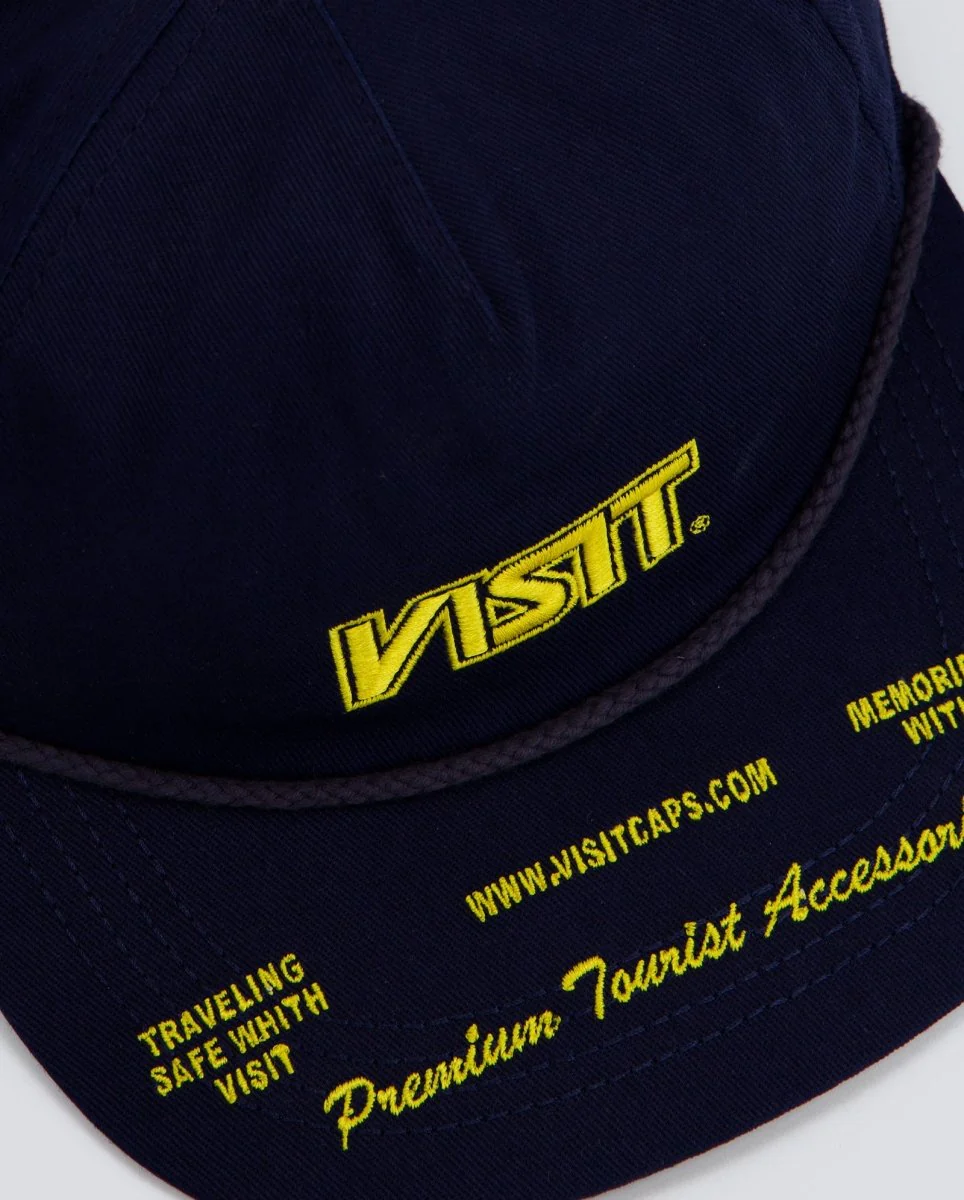 Gorra Visit Caps Visit Guide 01 Azul y Amarillo Unisex - Image 4