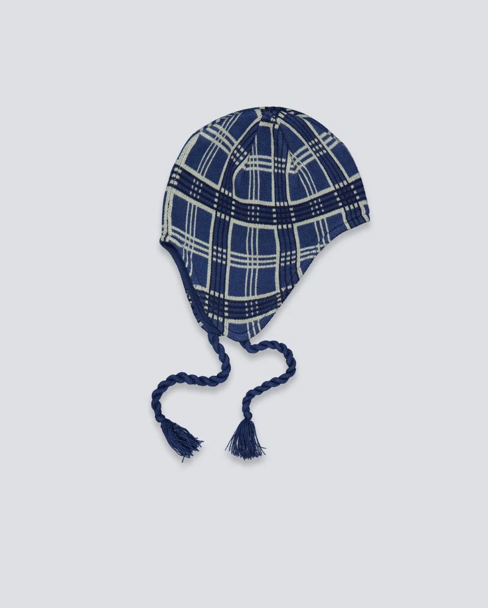 Gorro Butter Goods Earflap Beanie Plaid Azul Unisex - Image 2