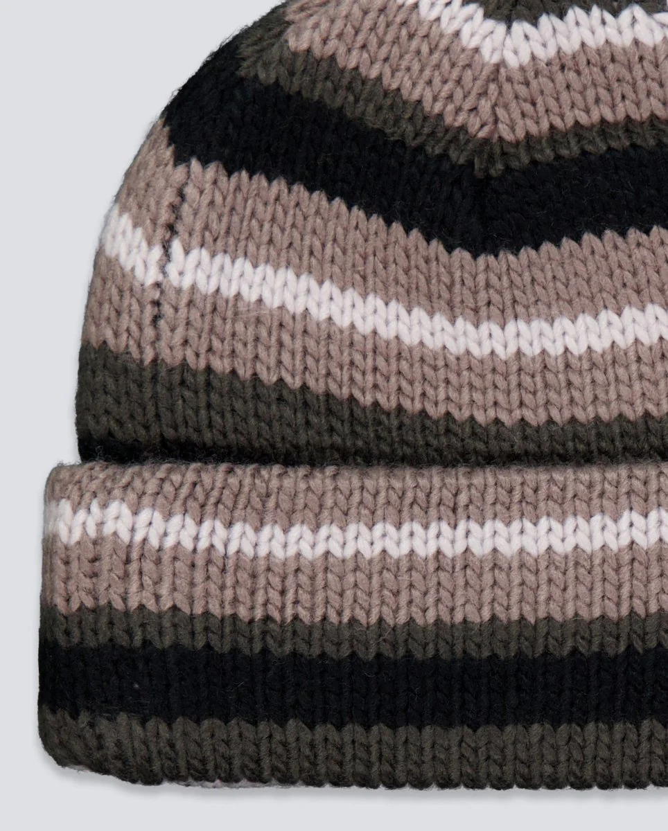 Gorro Butter Goods Ombre Stripe Knit Negro y Gris Unisex - Image 4
