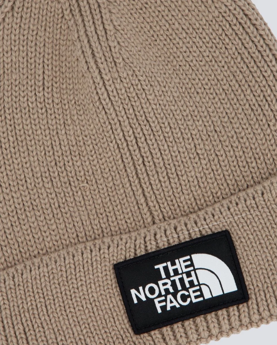 Gorro The North Face Logo Box Cuffed Beanie Beige Unisex - Image 2