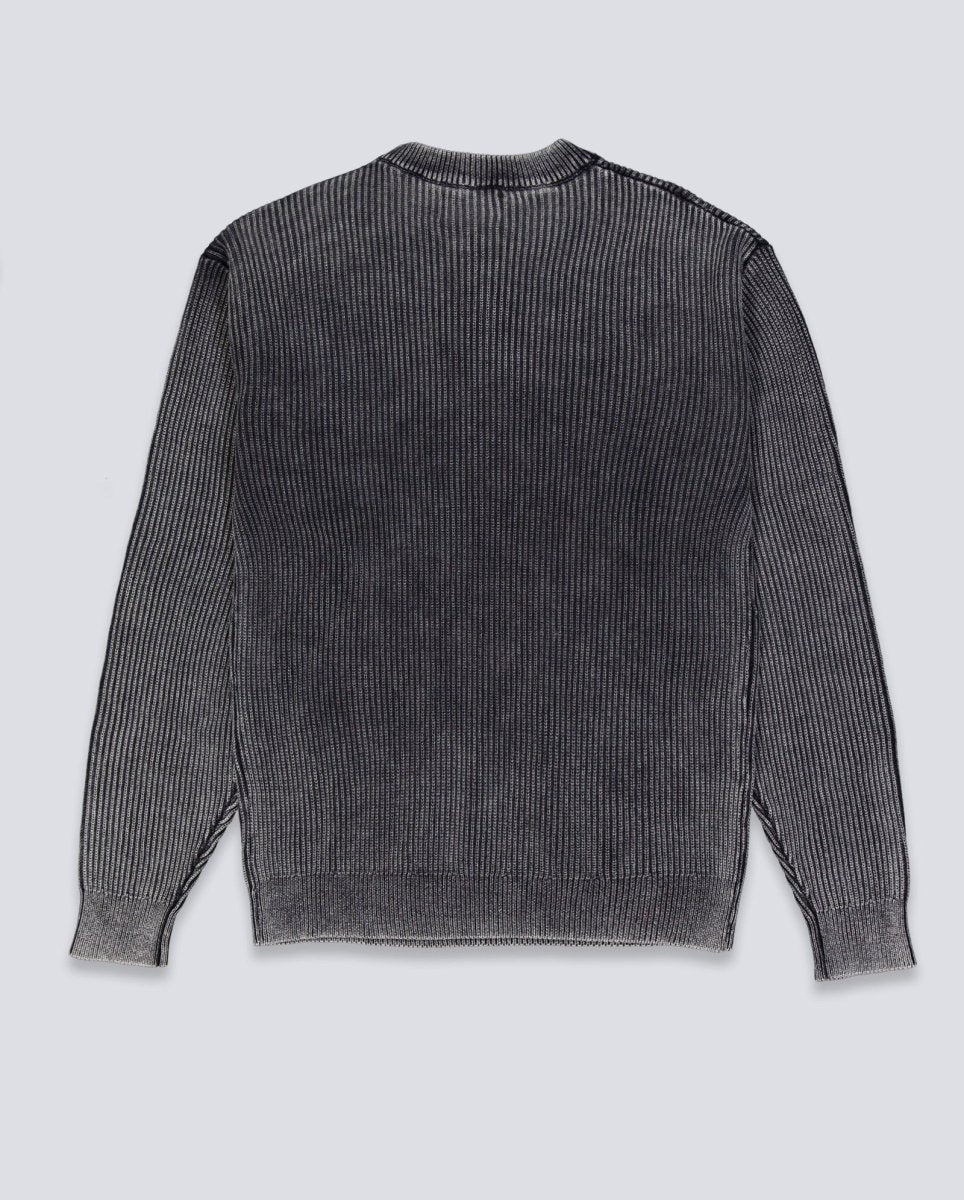 Jersey Butter Goods Bleach Knit Sweater Negro Unisex - Image 3