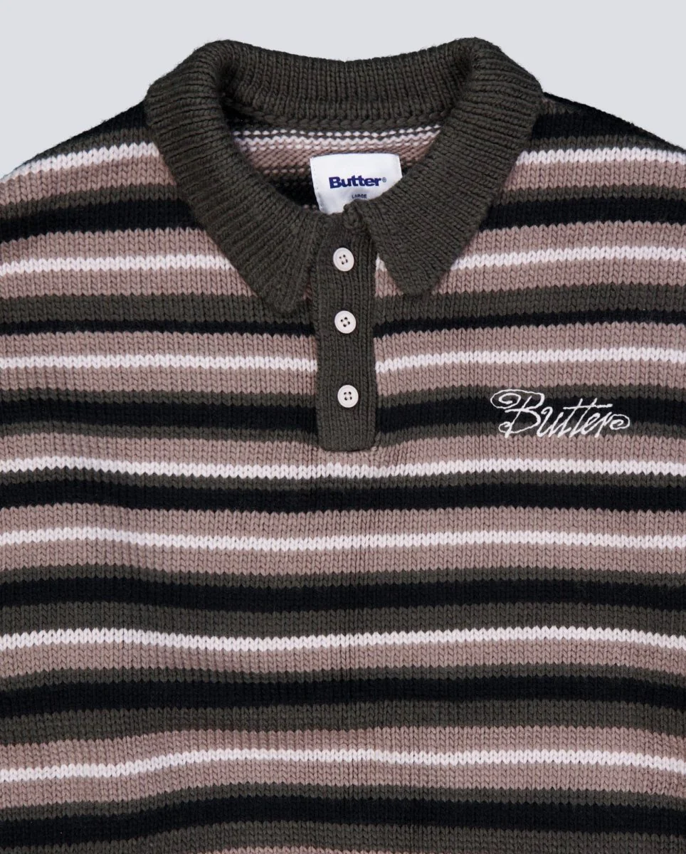 Jersey Butter Goods Ombre Stripe Knit Gris Unisex - Image 3