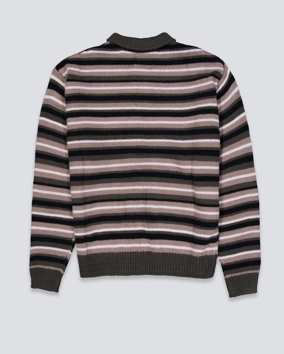 Jersey Butter Goods Ombre Stripe Knit Gris Unisex - Image 4