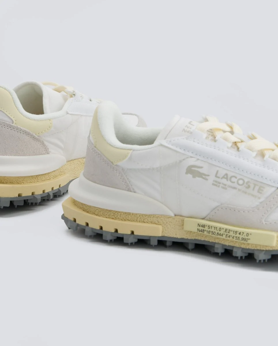 Lacoste Elite Active Blanco Amarillo Mujer - Image 2