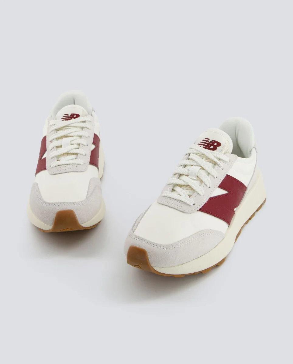New Balance 370 Beige Y Rojo Mujer - Image 4