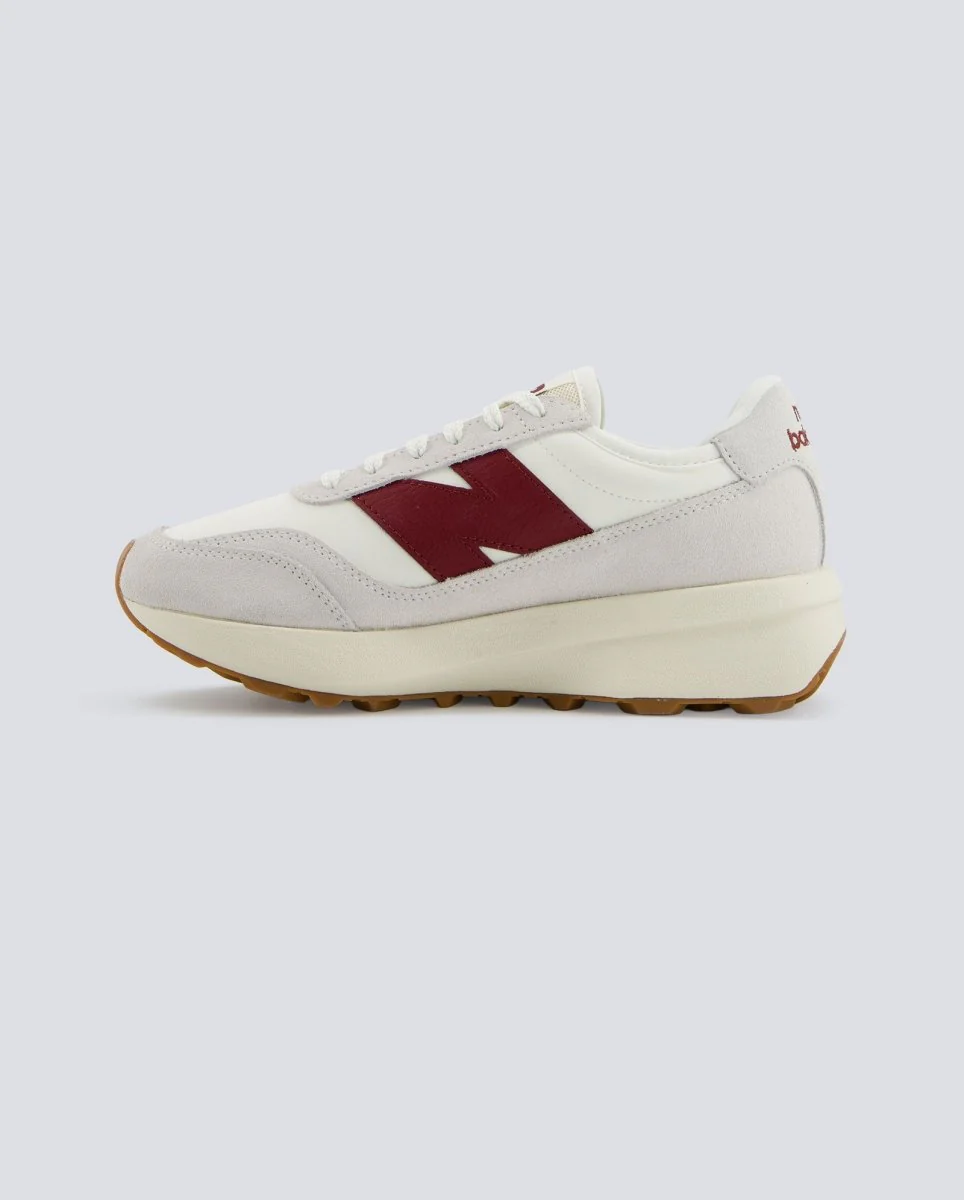 New Balance 370 Beige Y Rojo Mujer - Image 5