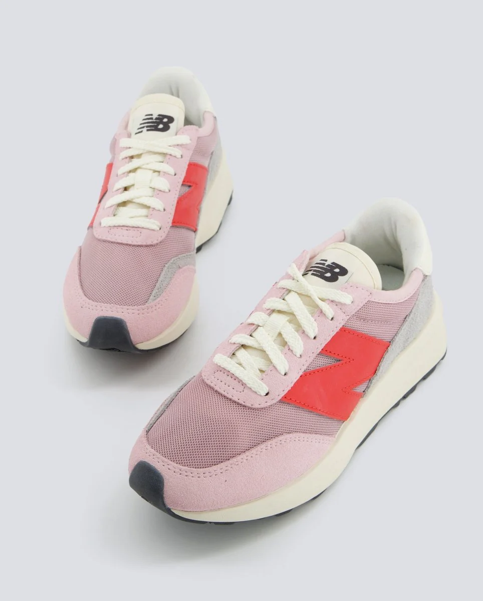 New Balance 370 Gris Y Rosa Mujer - Image 2