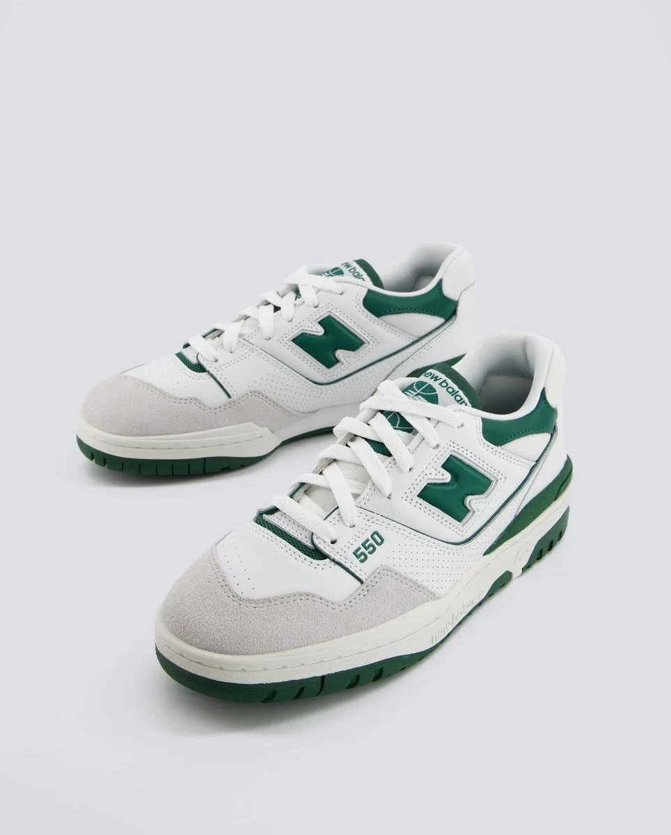 New Balance 550 Blanco Y Verde Hombre - Image 2