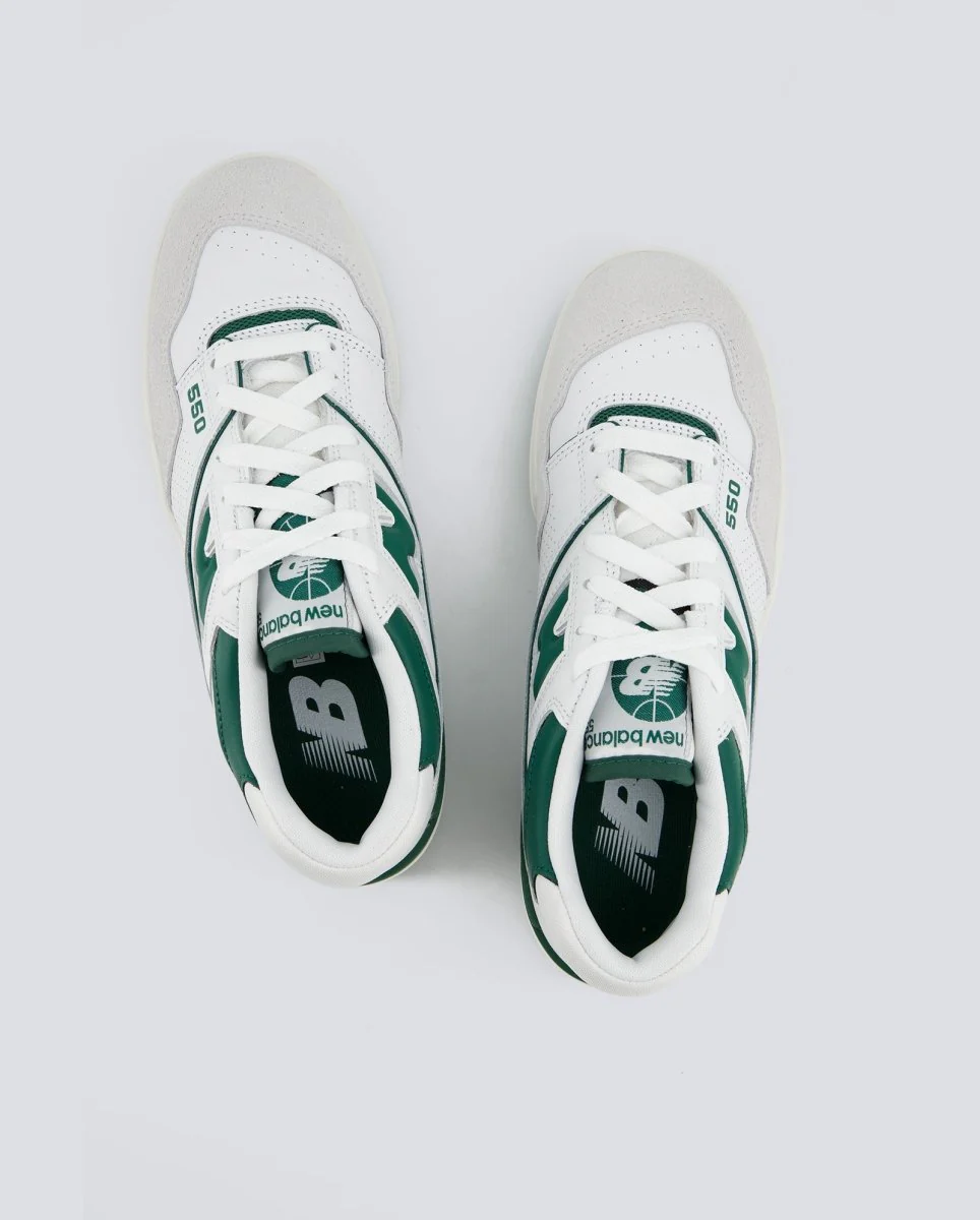 New Balance 550 Blanco Y Verde Hombre - Image 5