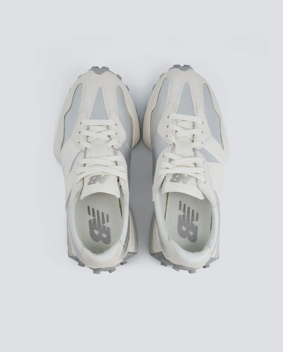 New Balance WS327 Blanco y Plata Mujer - Image 4