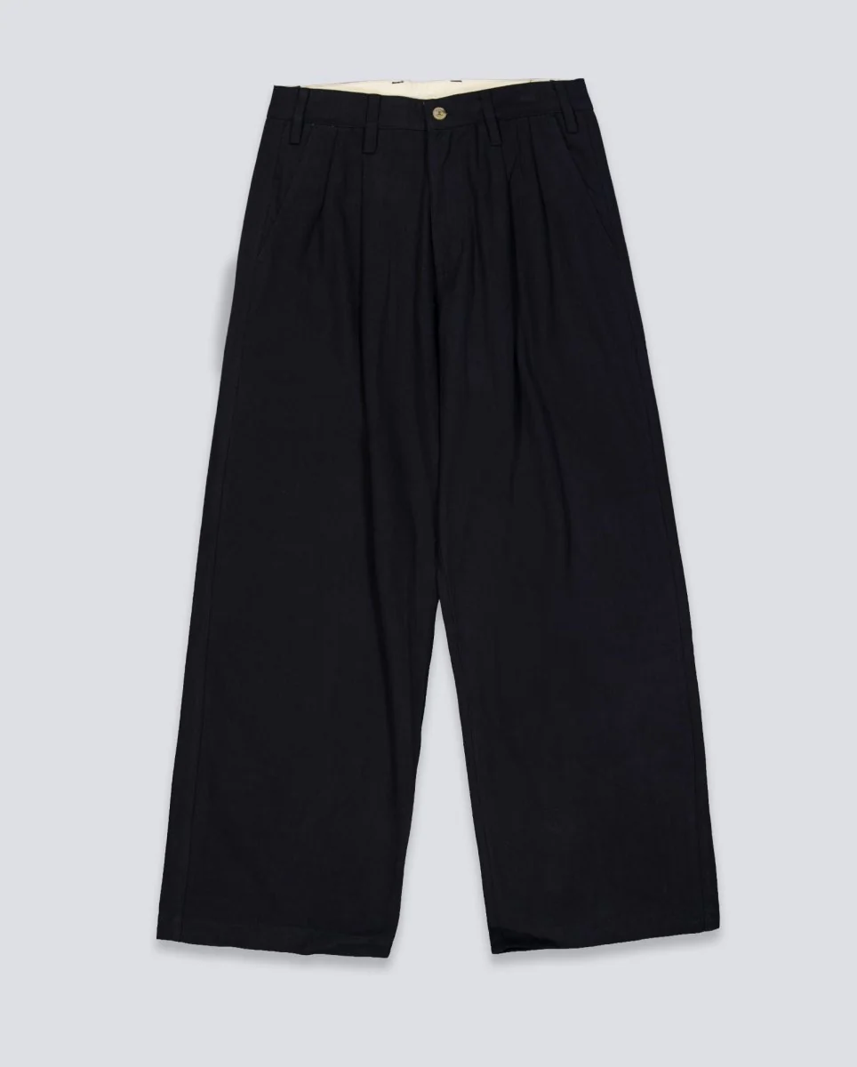 Pantalón Butter Goods Pleated Negro Hombre