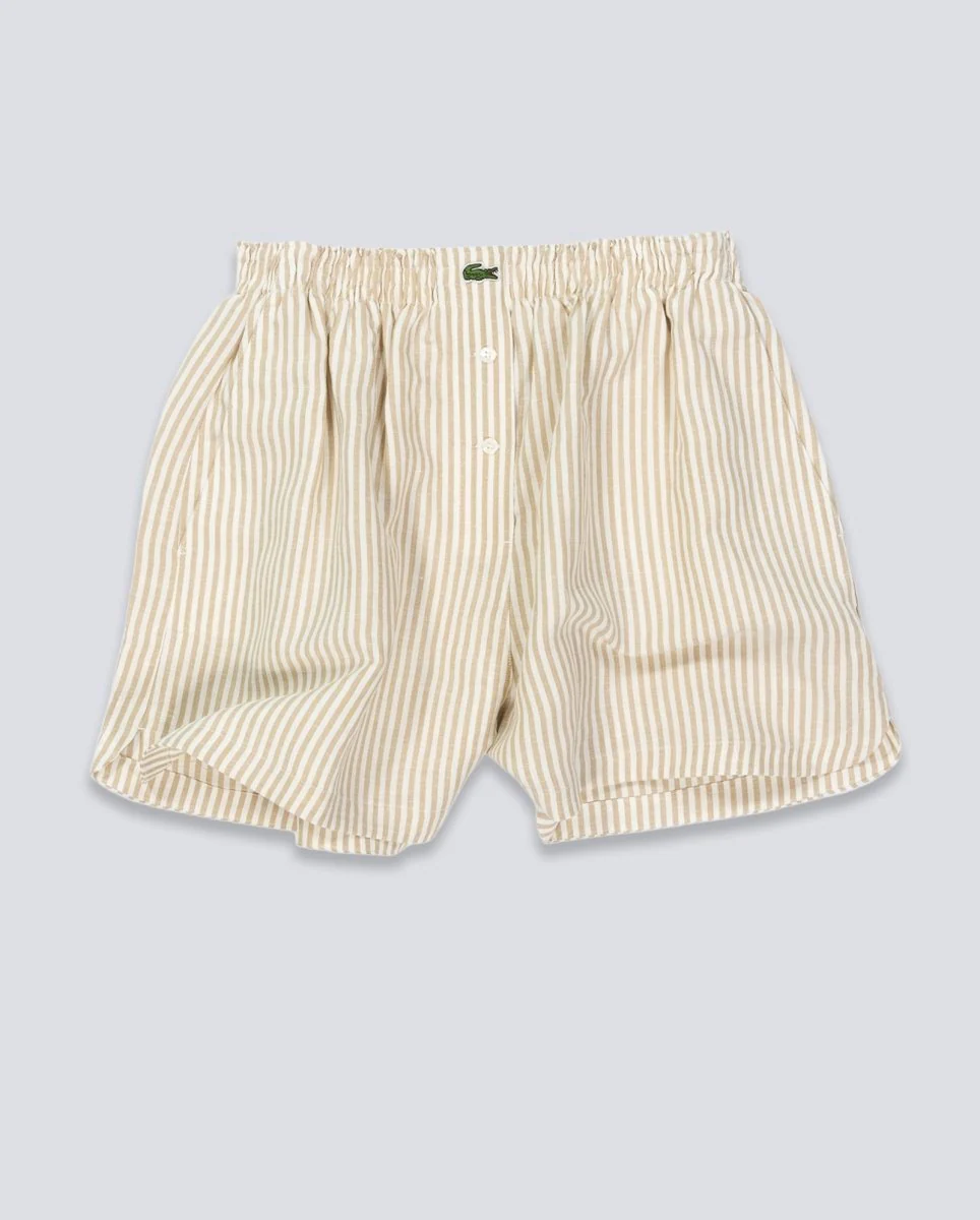 Pantalón Corto Lacoste Beige Blanco Mujer - Image 2