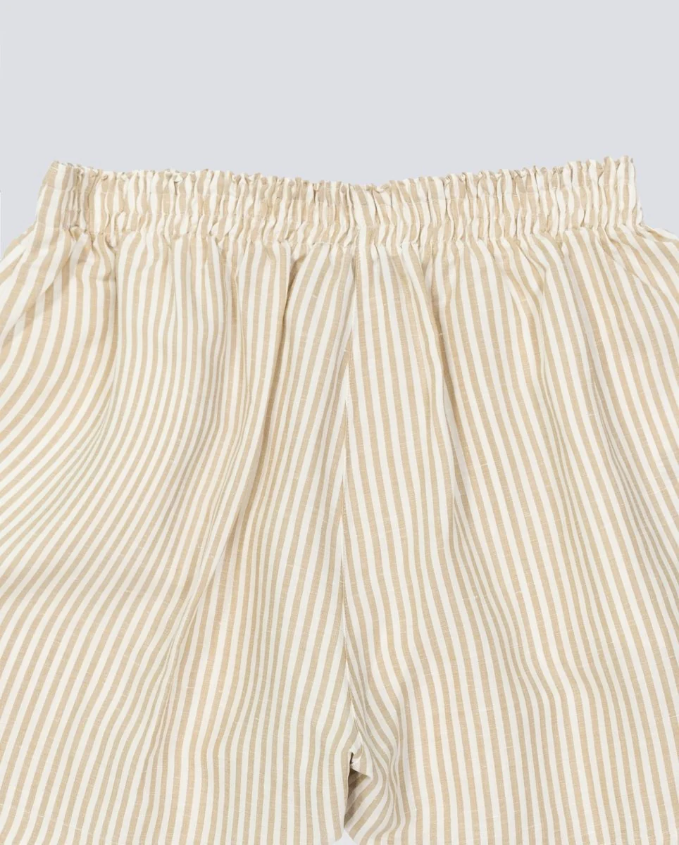 Pantalón Corto Lacoste Beige Blanco Mujer - Image 6