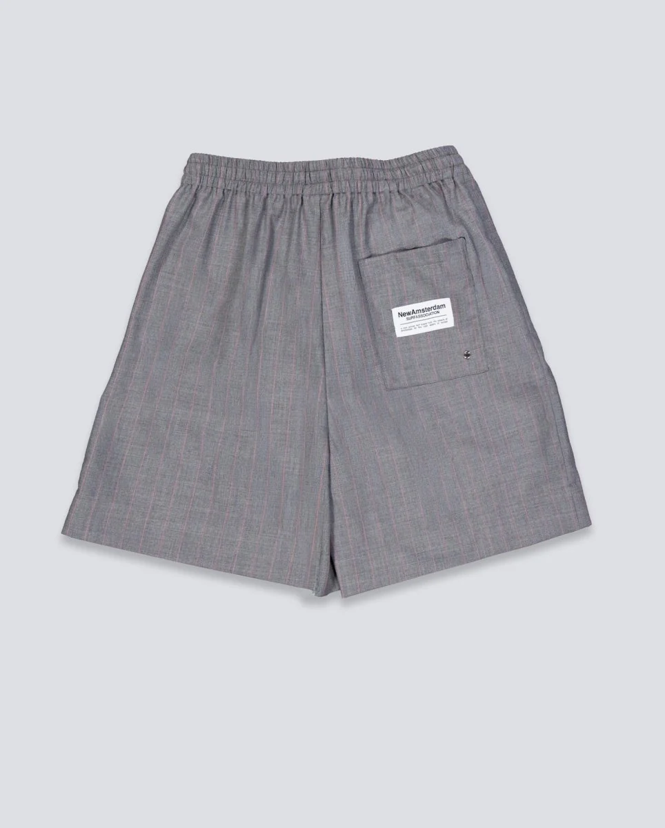 Pantalón Corto New Amsterdam Surf Association Wool Work Gris Rosa Unisex - Image 3