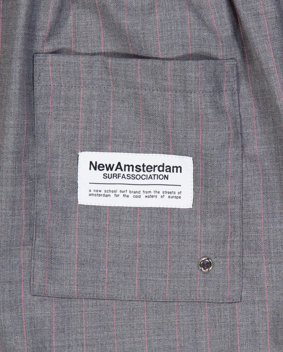 Pantalón Corto New Amsterdam Surf Association Wool Work Gris Rosa Unisex - Image 6