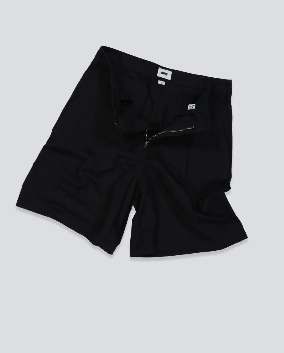 Pantalón Corto Obey Dean Pleated Negro Hombre - Image 2
