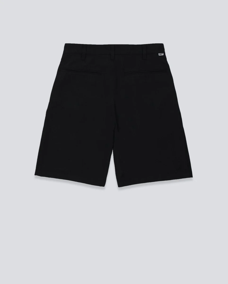 Pantalón Corto Obey Dean Pleated Negro Hombre - Image 5