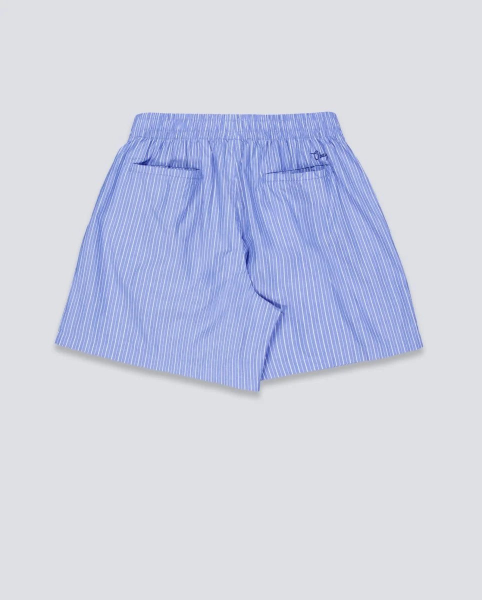 Pantalón Corto Obey Leisure Stripe Azul Mujer - Image 4
