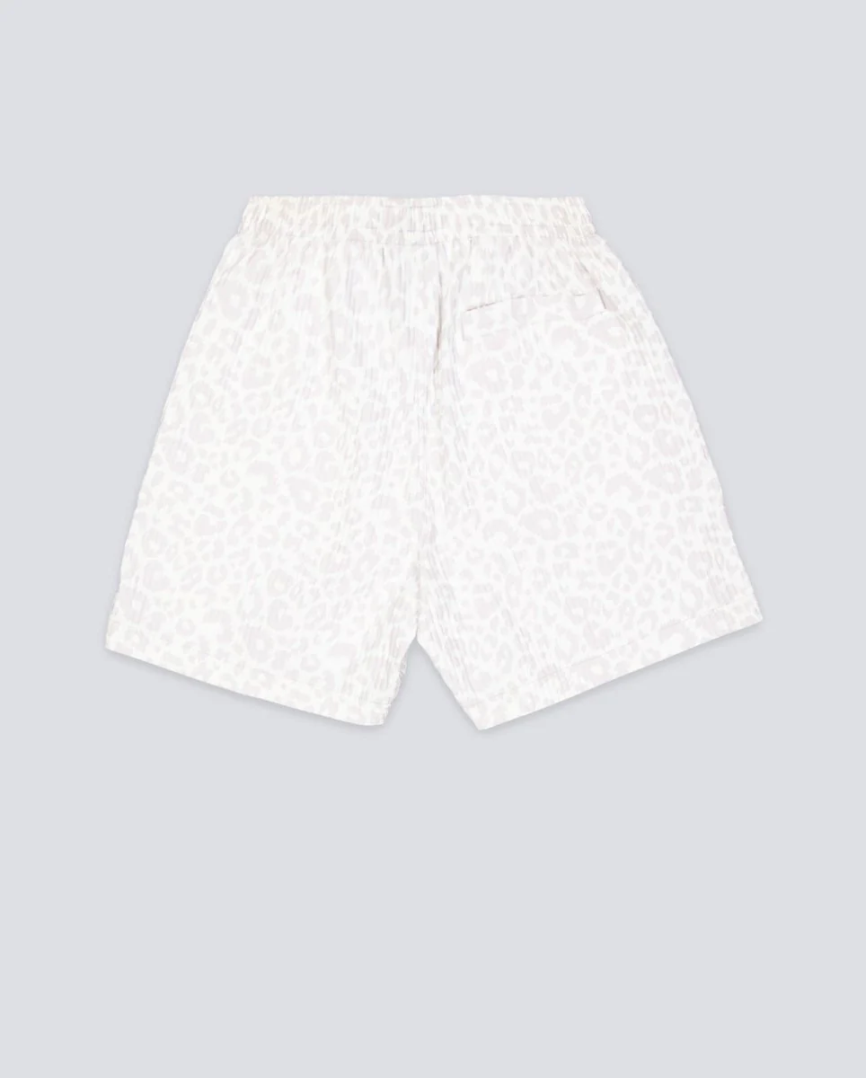 Pantalón Corto Pleasures Leopard Active Blanco Hombre - Image 3